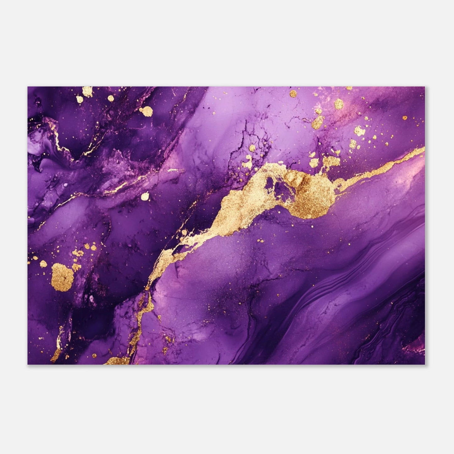 Marbre violet or - Tableau abstrait - Studio Elysium
