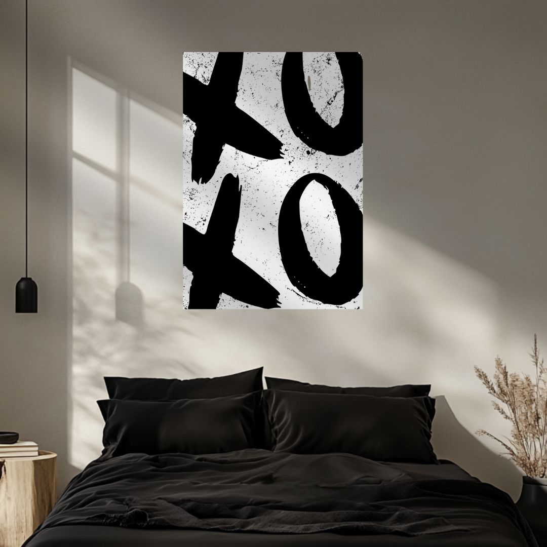 XO noir - Tableau typographique