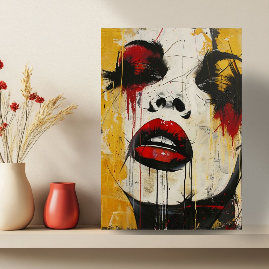 Red Lips N°2 - Tableau street art