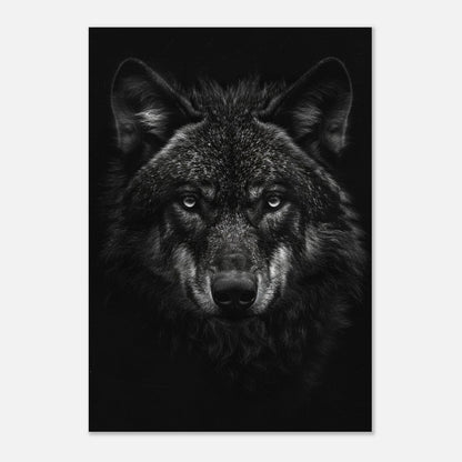 Loup Noir & Blanc - Tableau animal - Studio Elysium