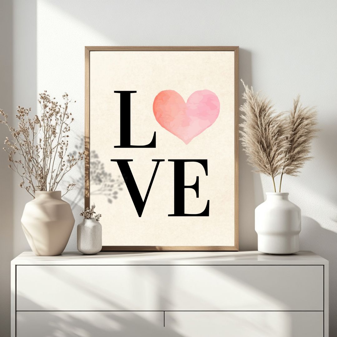 Love Coeur - Tableau typographique