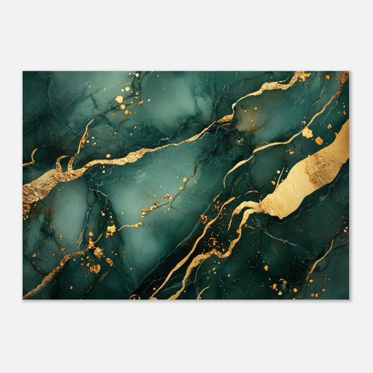 Marbre vert or -Tableau abstrait - Studio Elysium