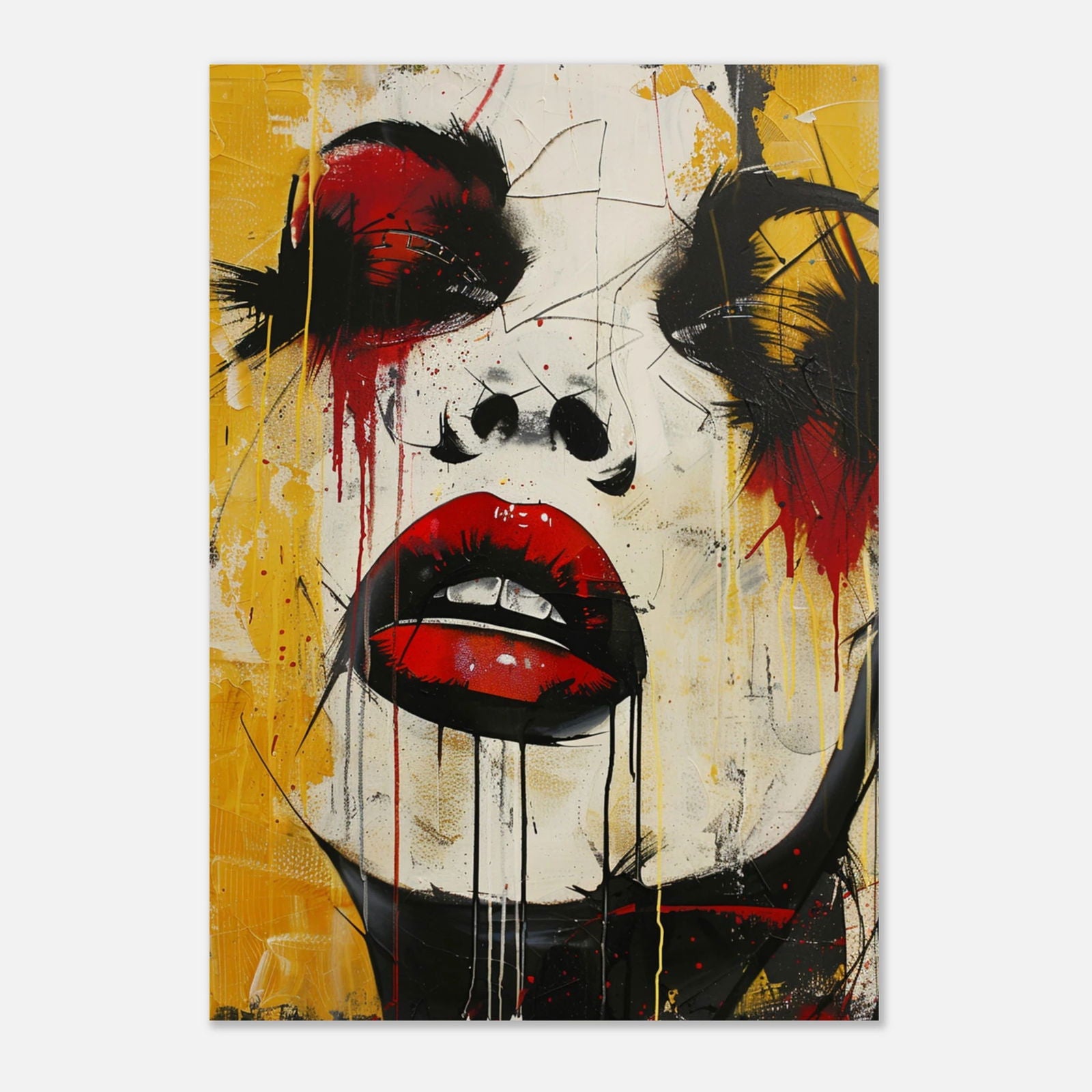 Red Lips N°2 - Tableau street art - Studio Elysium