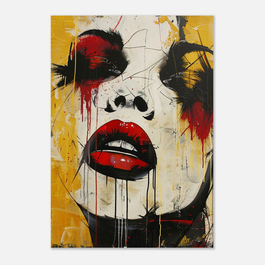 Red Lips N°2 - Tableau street art - Studio Elysium