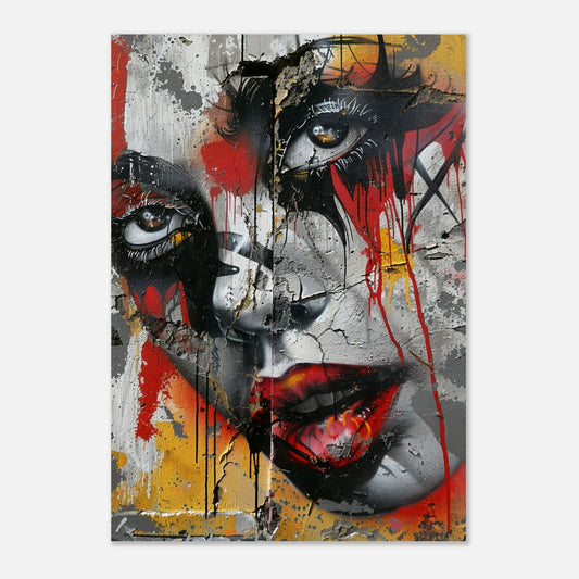 Red Lips N°3 - Tableau street art - Studio Elysium