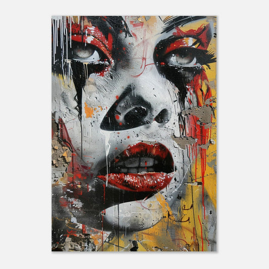 Red Lips N°4 - Tableau street art - Studio Elysium
