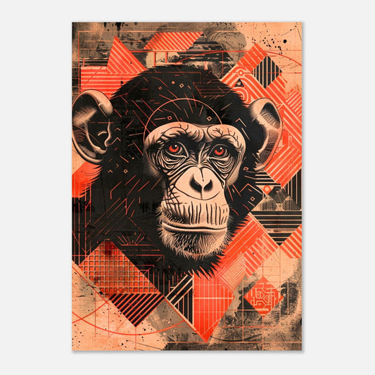 Tête de singe - Tableau japonais - Studio Elysium