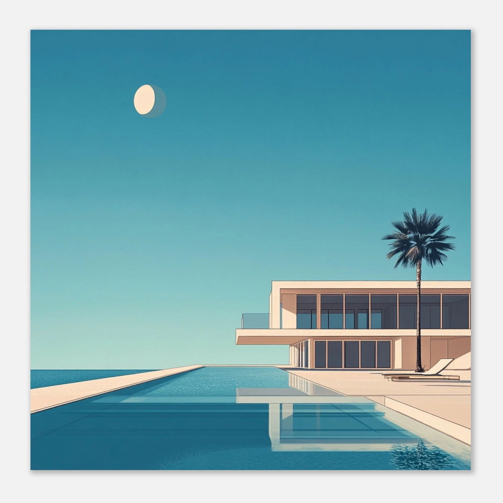 Villa moderne - Tableau minimaliste - Studio Elysium