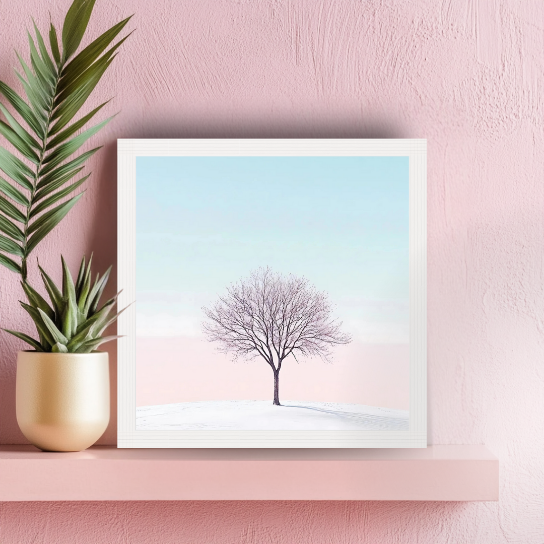 Arbre en hiver - Tableau minimaliste
