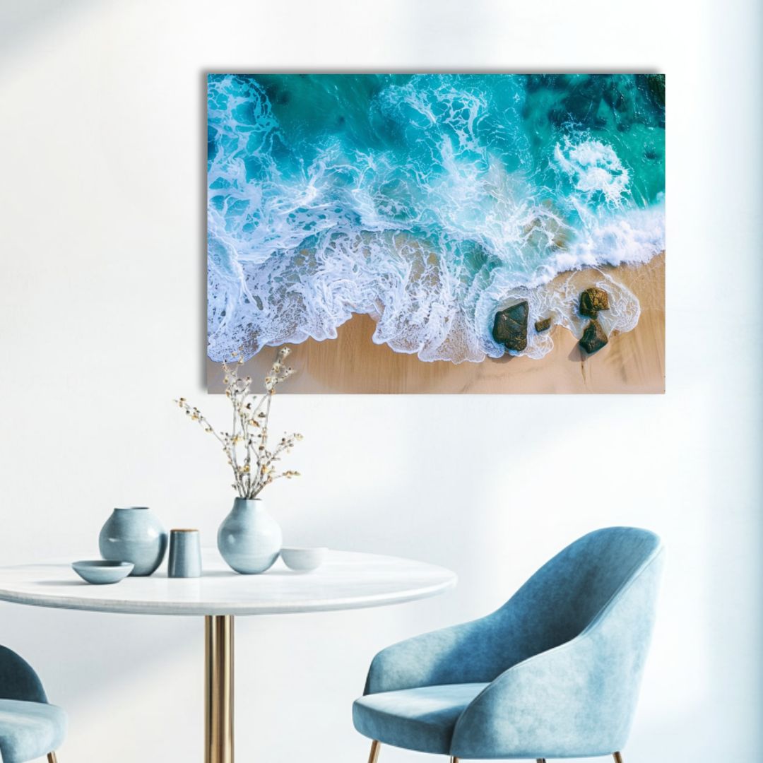 Écume sur la plage - Paysage nature