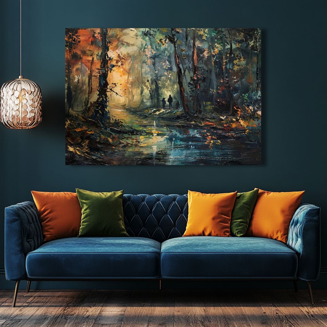 Forest shadows - Tableau paysage abstrait