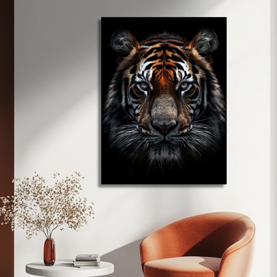 Tigre Fond noir - Tableau animal